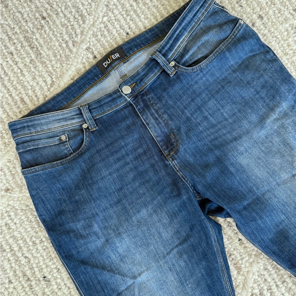 DU/ER men’s L2x relaxed taper jeans size 38 x 30 - Picture 4 of 6